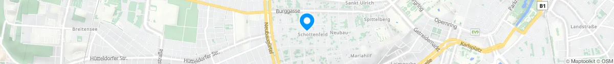Kartendarstellung des Standorts für Apotheke Zum weißen Hirschen in 1070 Wien